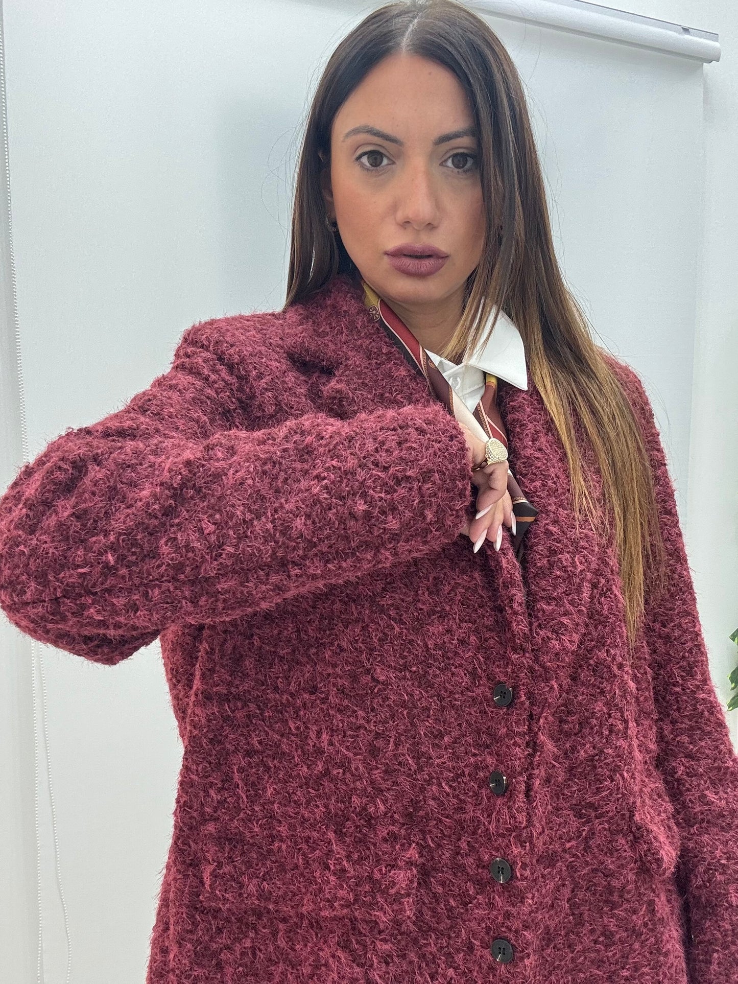 Giacca-Cappotto Ida Bordeaux
