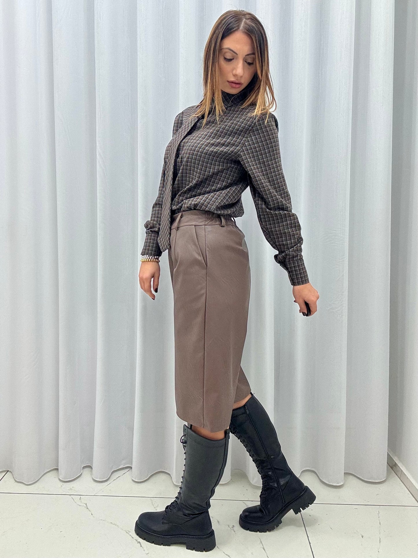 Bermuda Ecopelle art.18197 Tortora