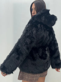 Eco Fur Priscilla Nero