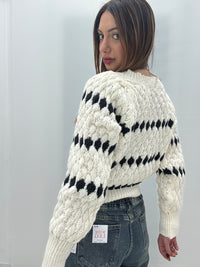 Cardigan Elena Bianco-Nero