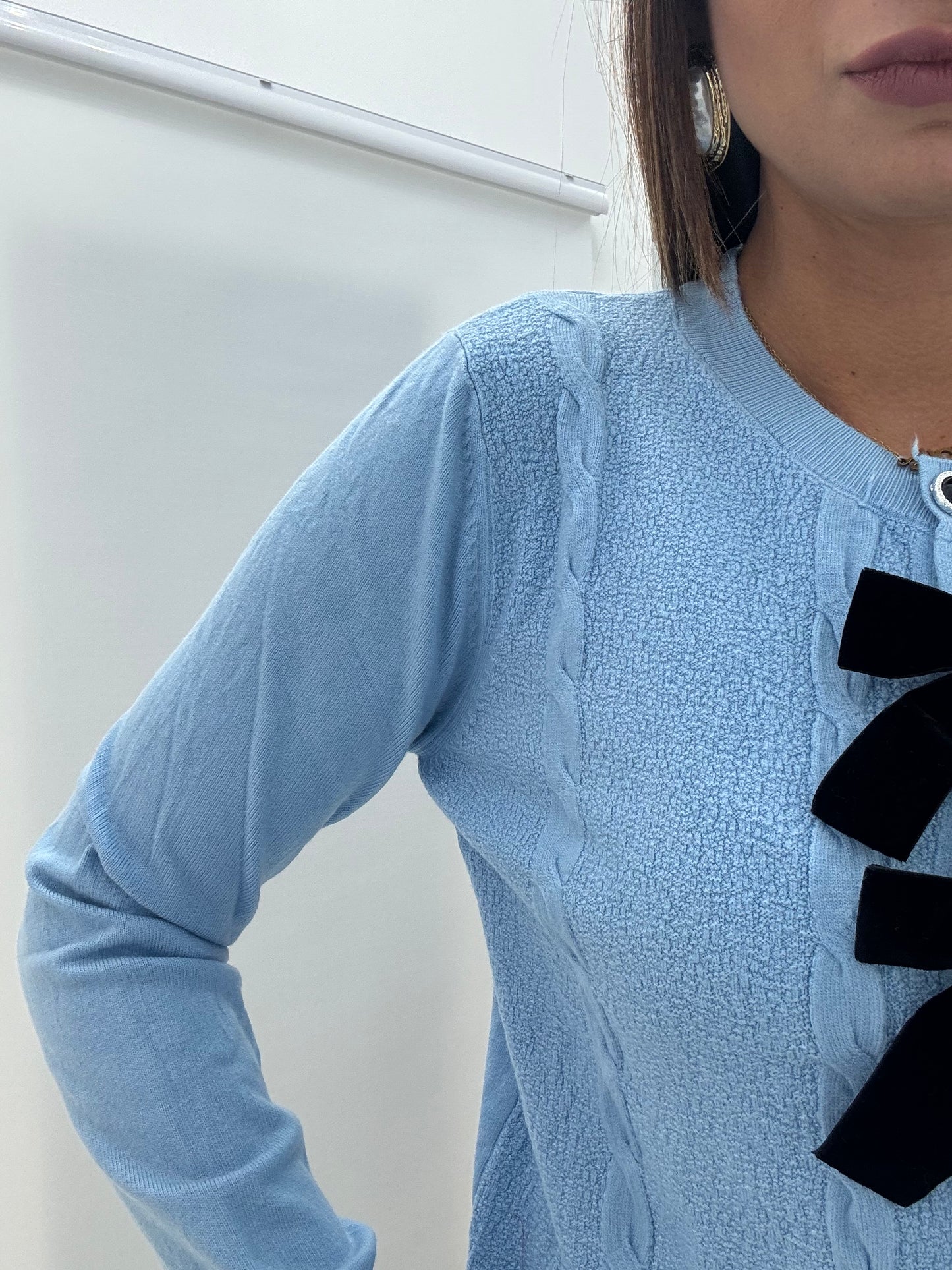 Cardigan Fiocco Azzurro