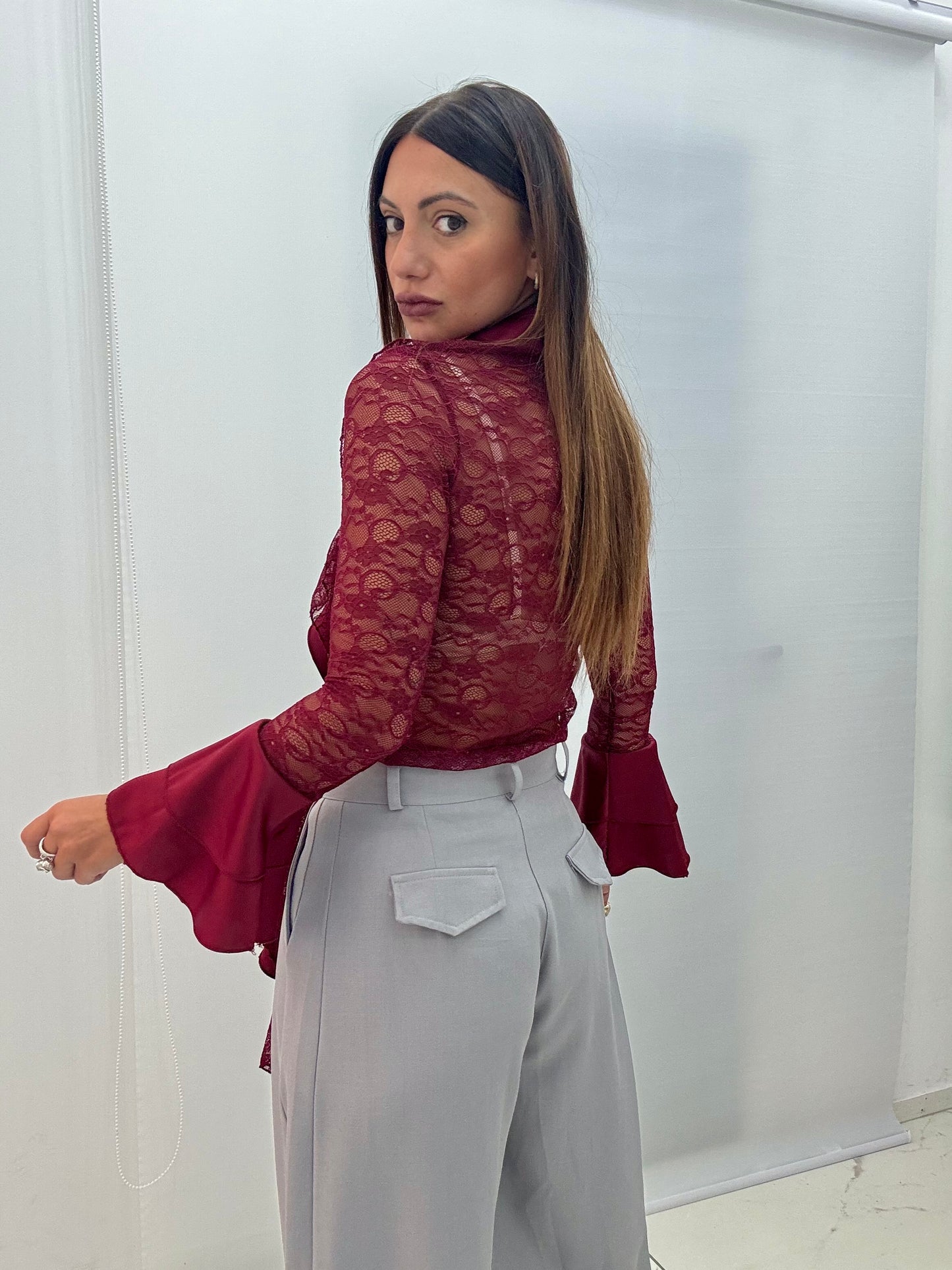 Camicia Sheila Bordeaux