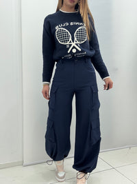 Pantalone Cargo Eloise Blu