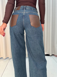 Jeans Tasca Ecopelle