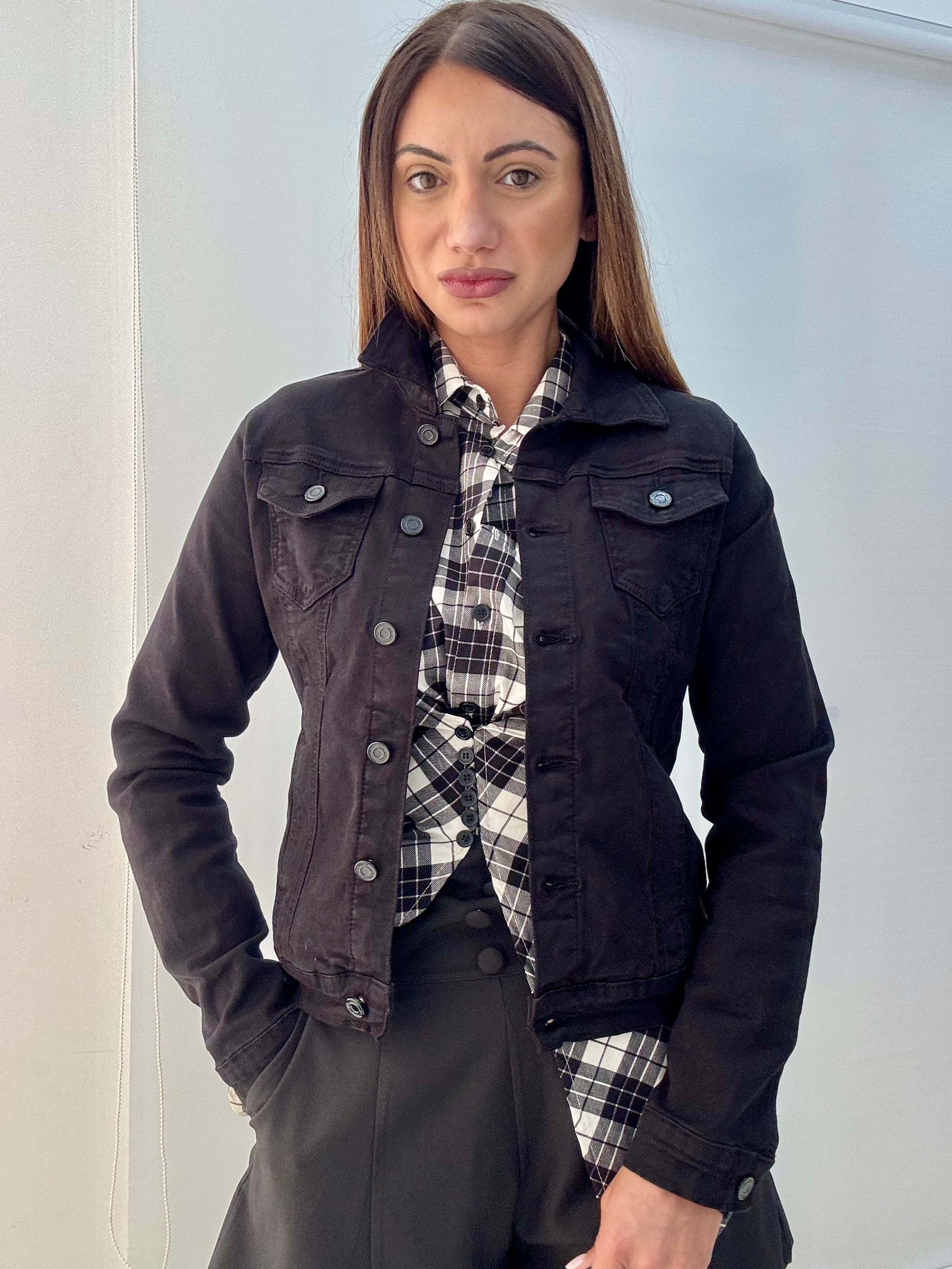 Giubbino Jeans Black