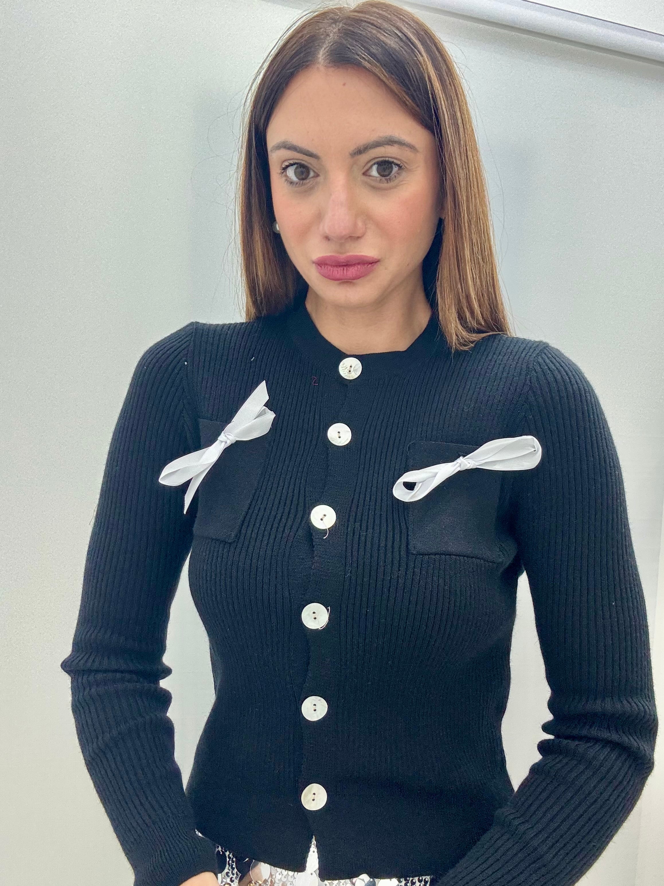 Cadigan Fiocco Chic Nero