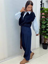 Pantalone Cravatta Blu