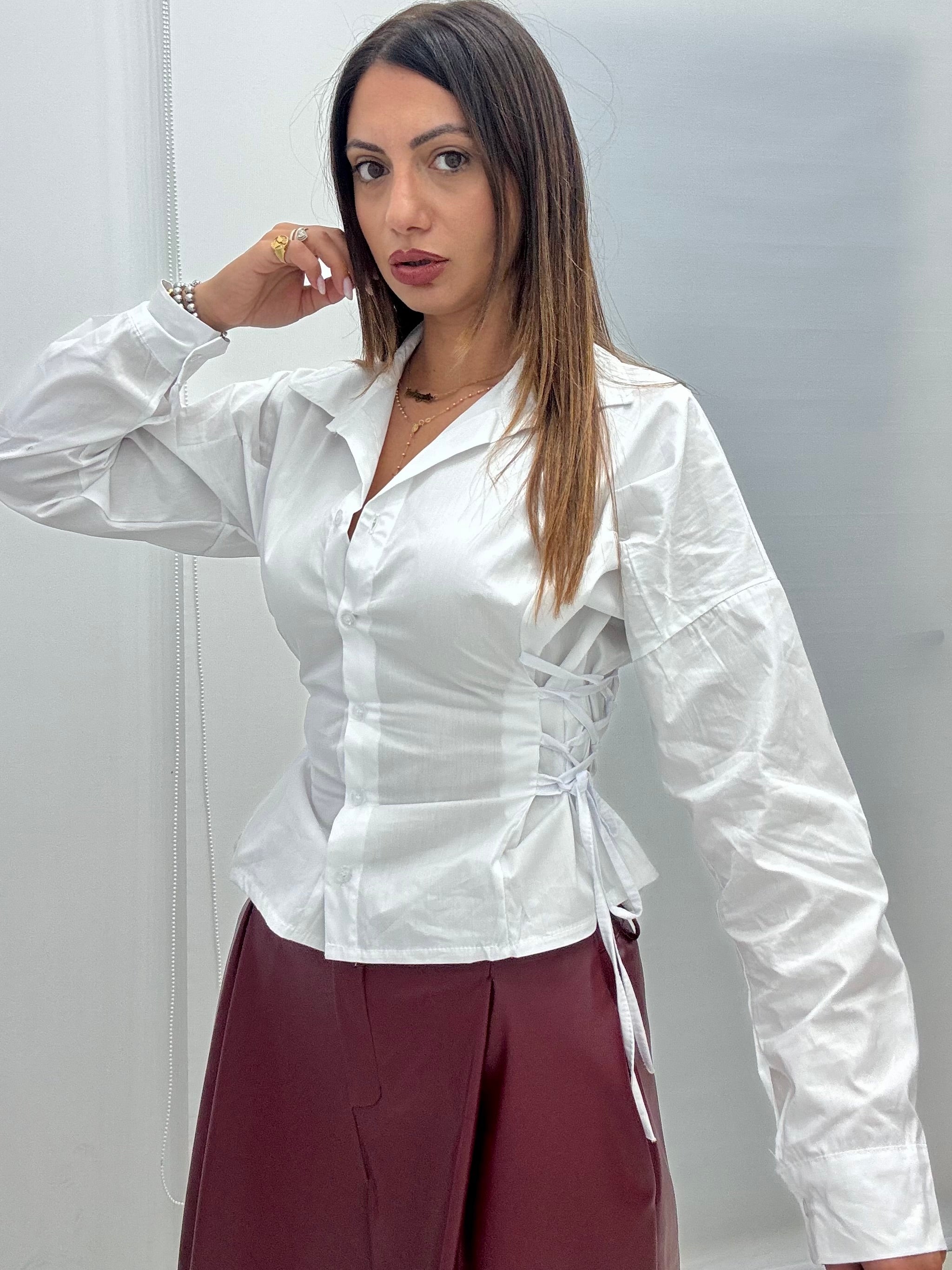 Camicia Stringata Bianco