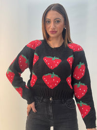 Maglione Fragola Nero
