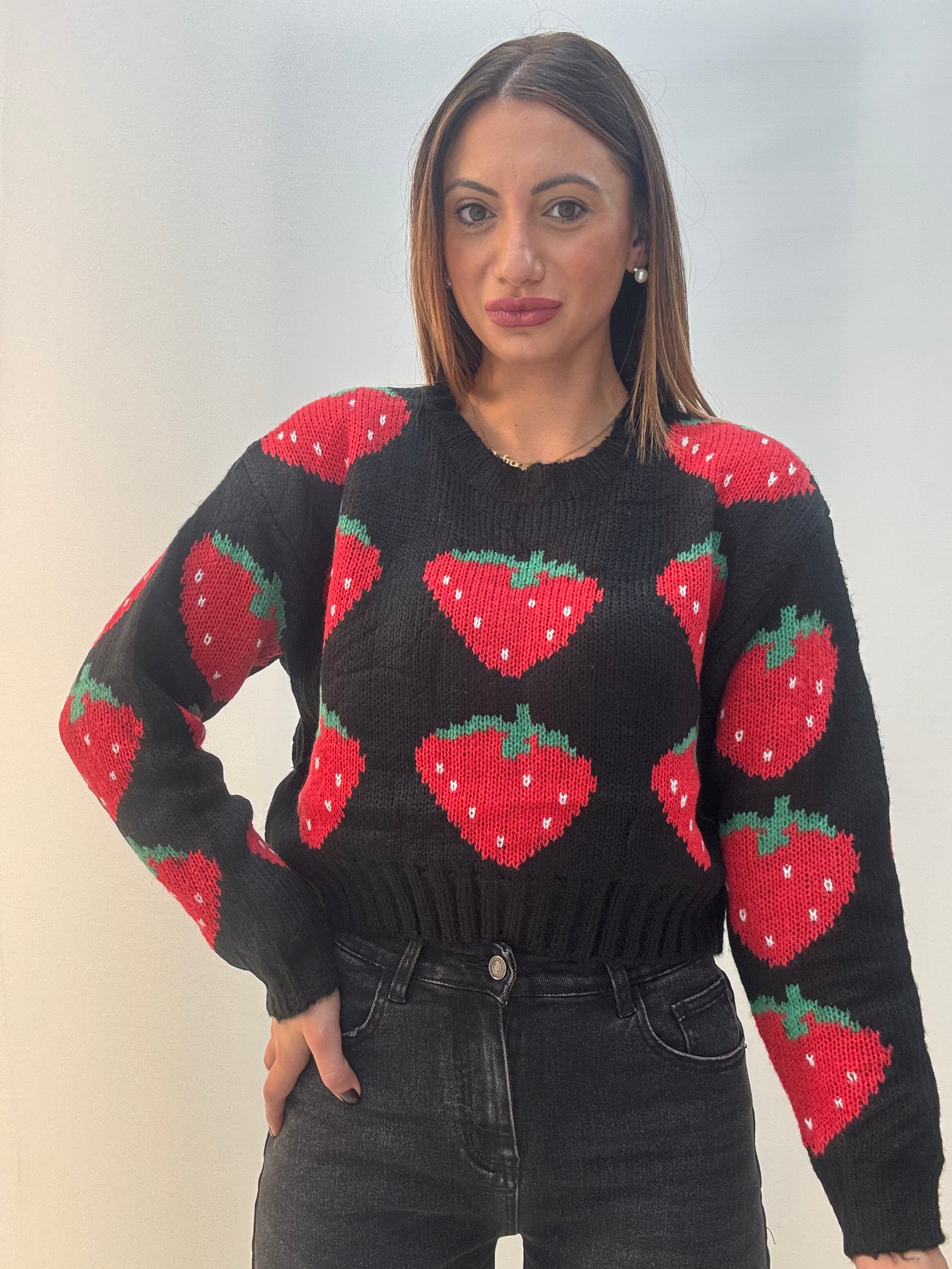 Maglione Fragola Nero