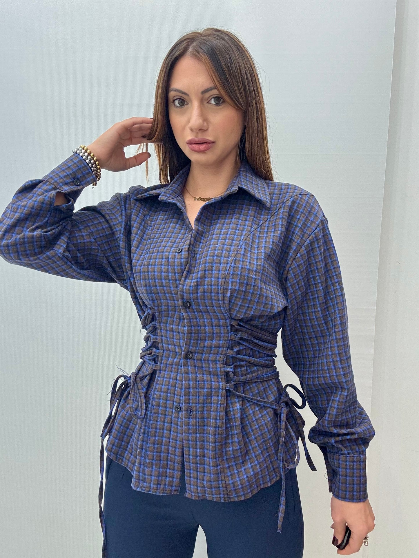 Camicia Stringata Blu