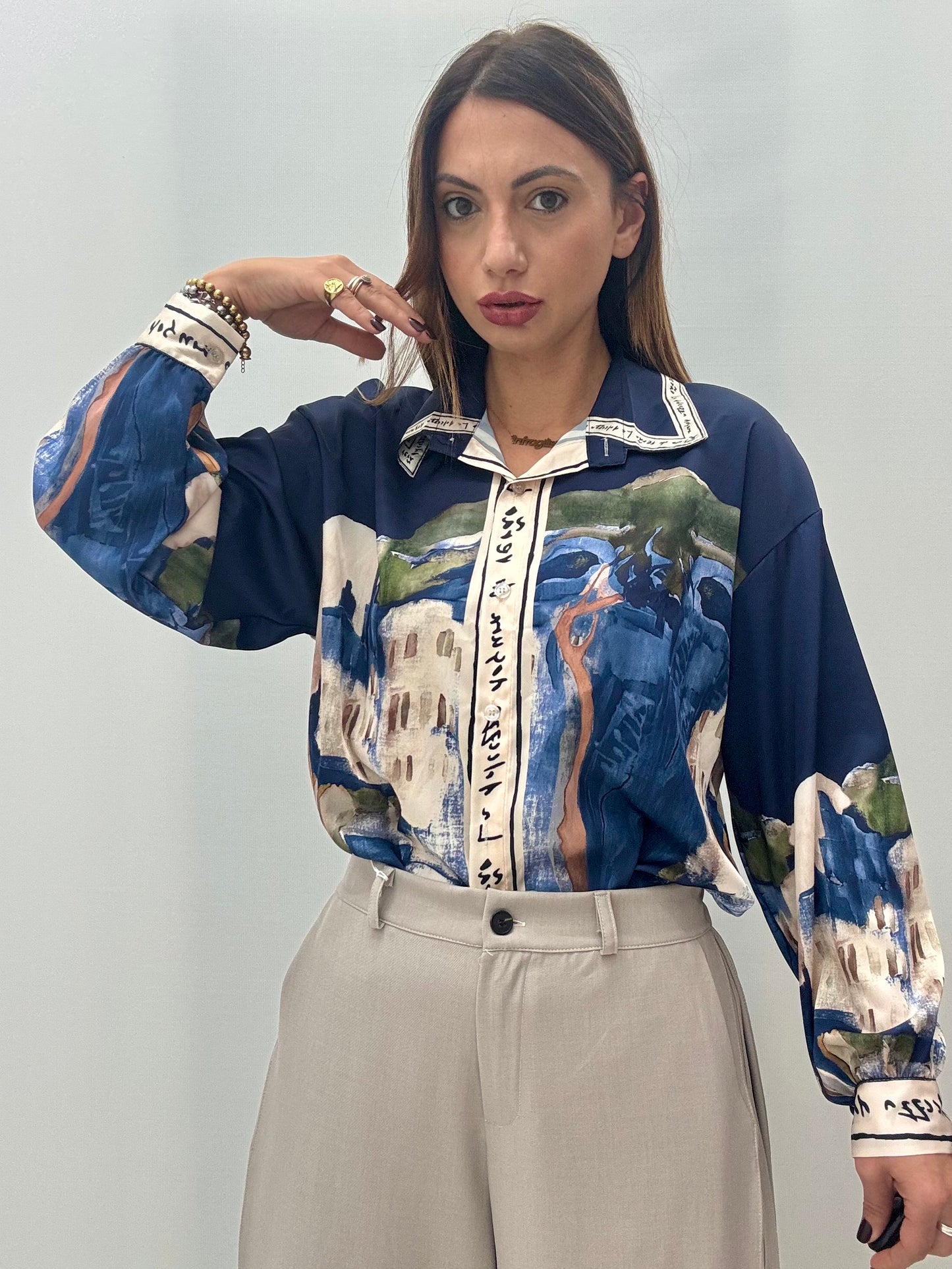 Camicia Panorama Blu