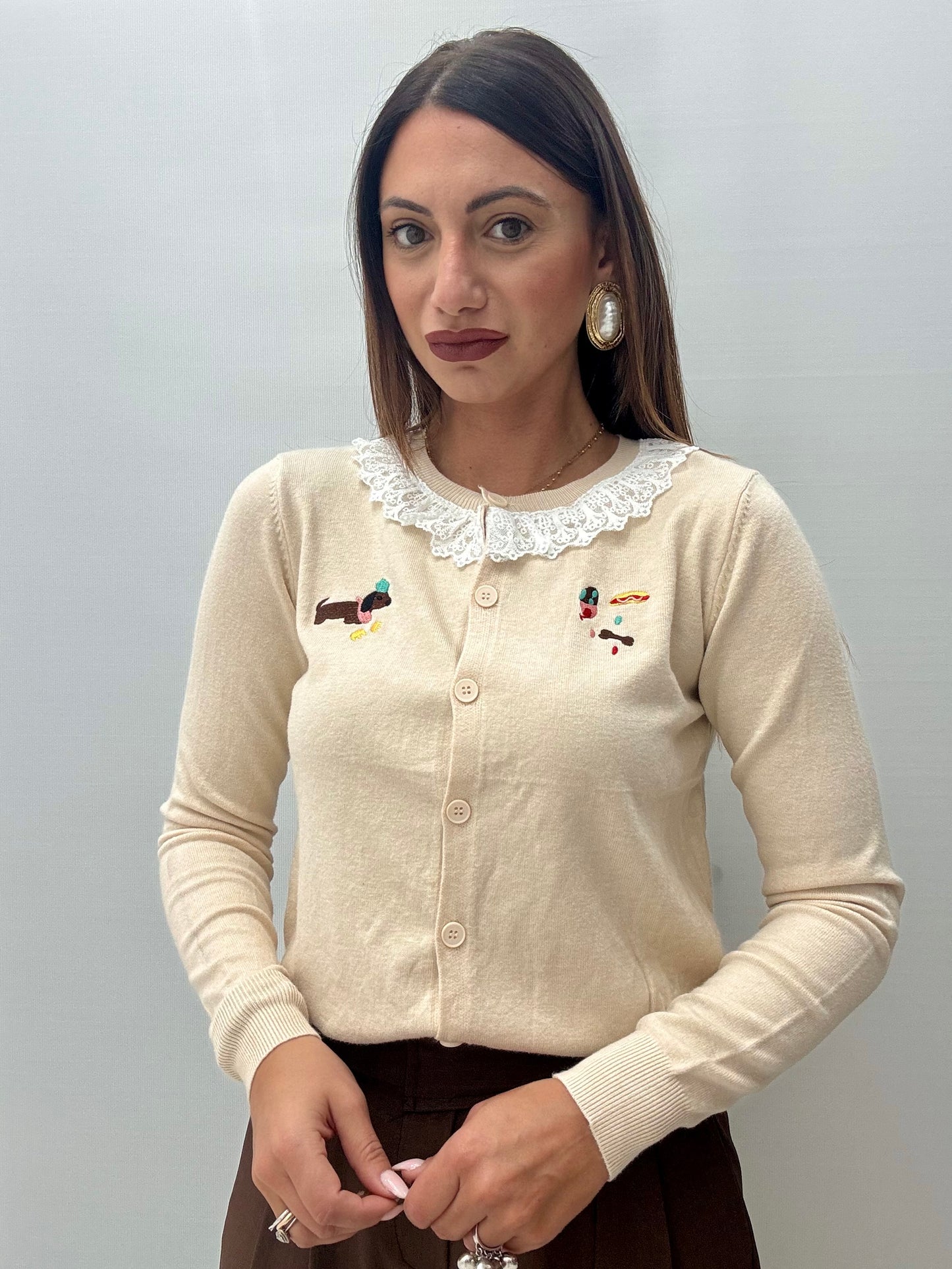 Cardigan Bassotto Beige