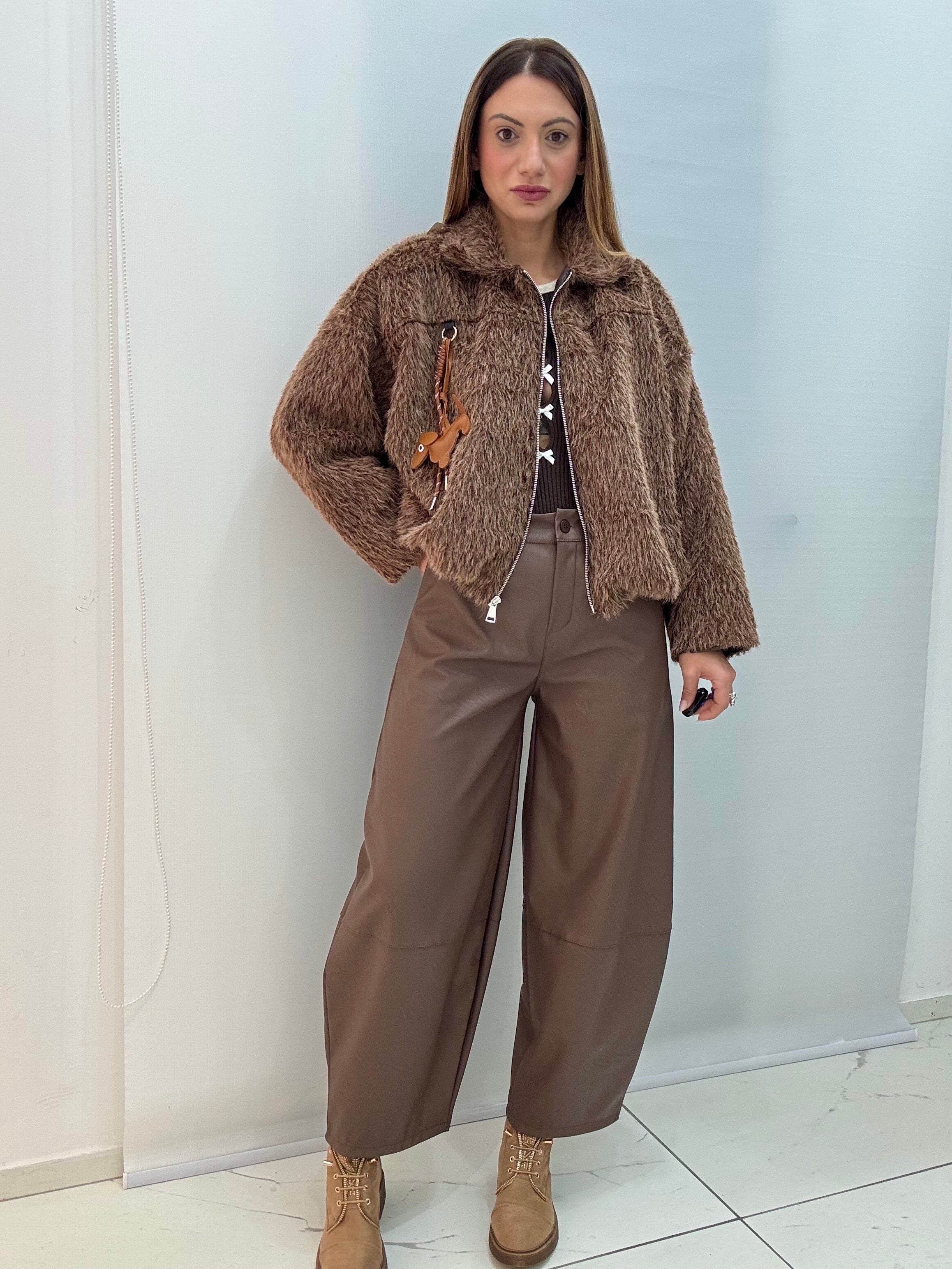 Pantalone Ballon art.18229 Tortora