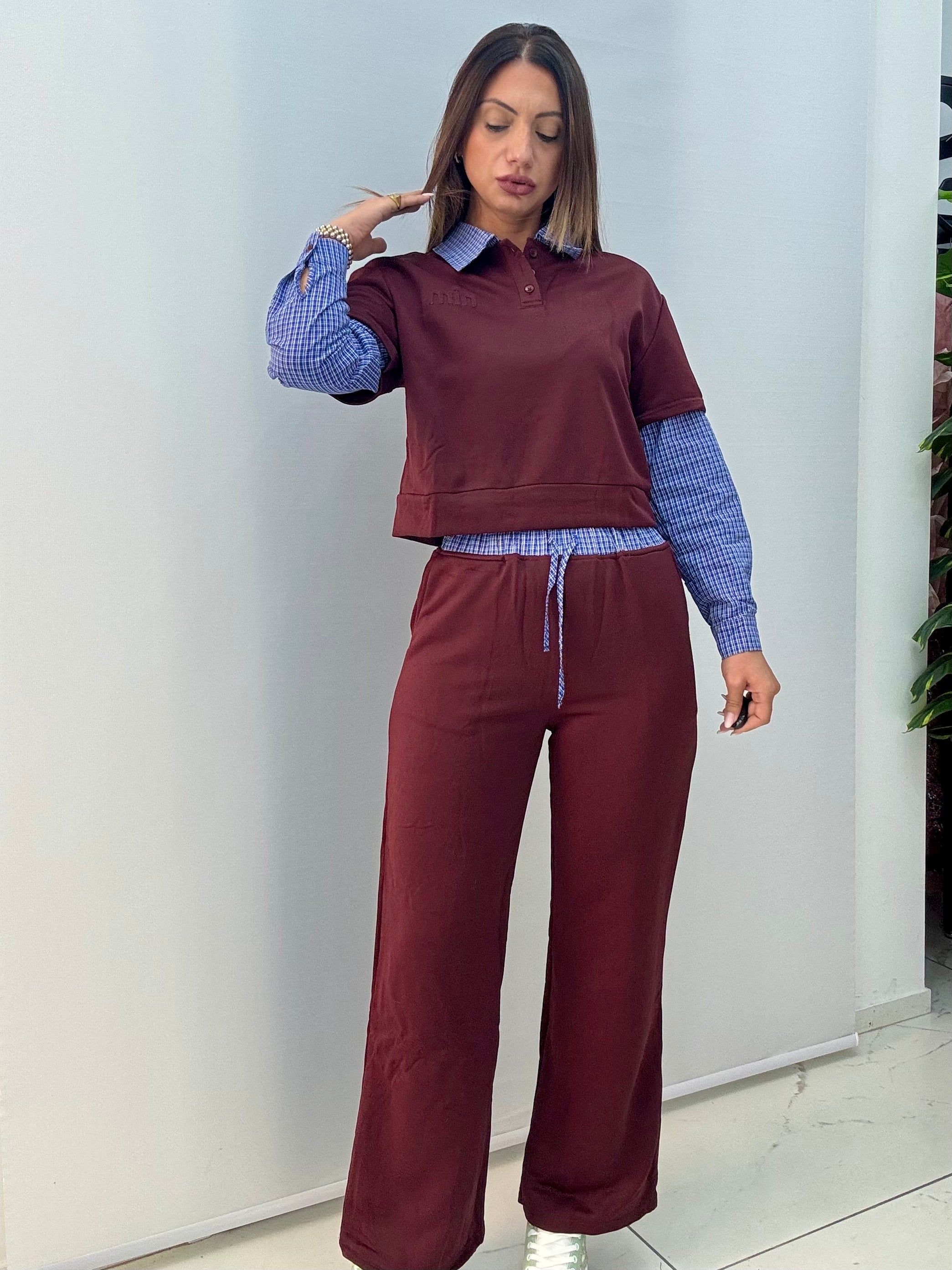 Tuta Miu Miu Inspired Bordeaux