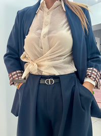 Tailleur Quadretti Blu