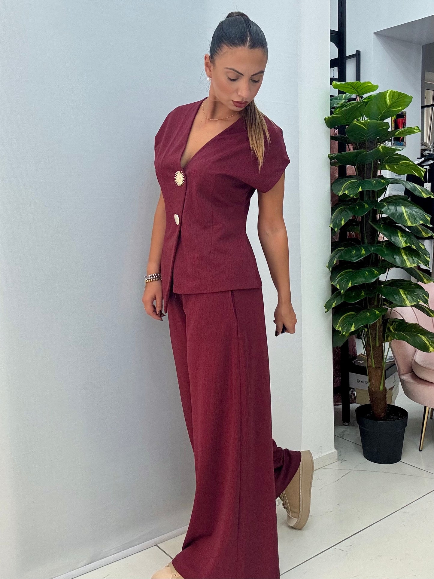 Set Girasole Bordeaux