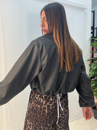 Bomber Ecopelle Ale Nero