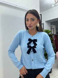 Cardigan Fiocco Azzurro