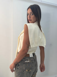 Maglia+Accessorio Effetto Cardigan