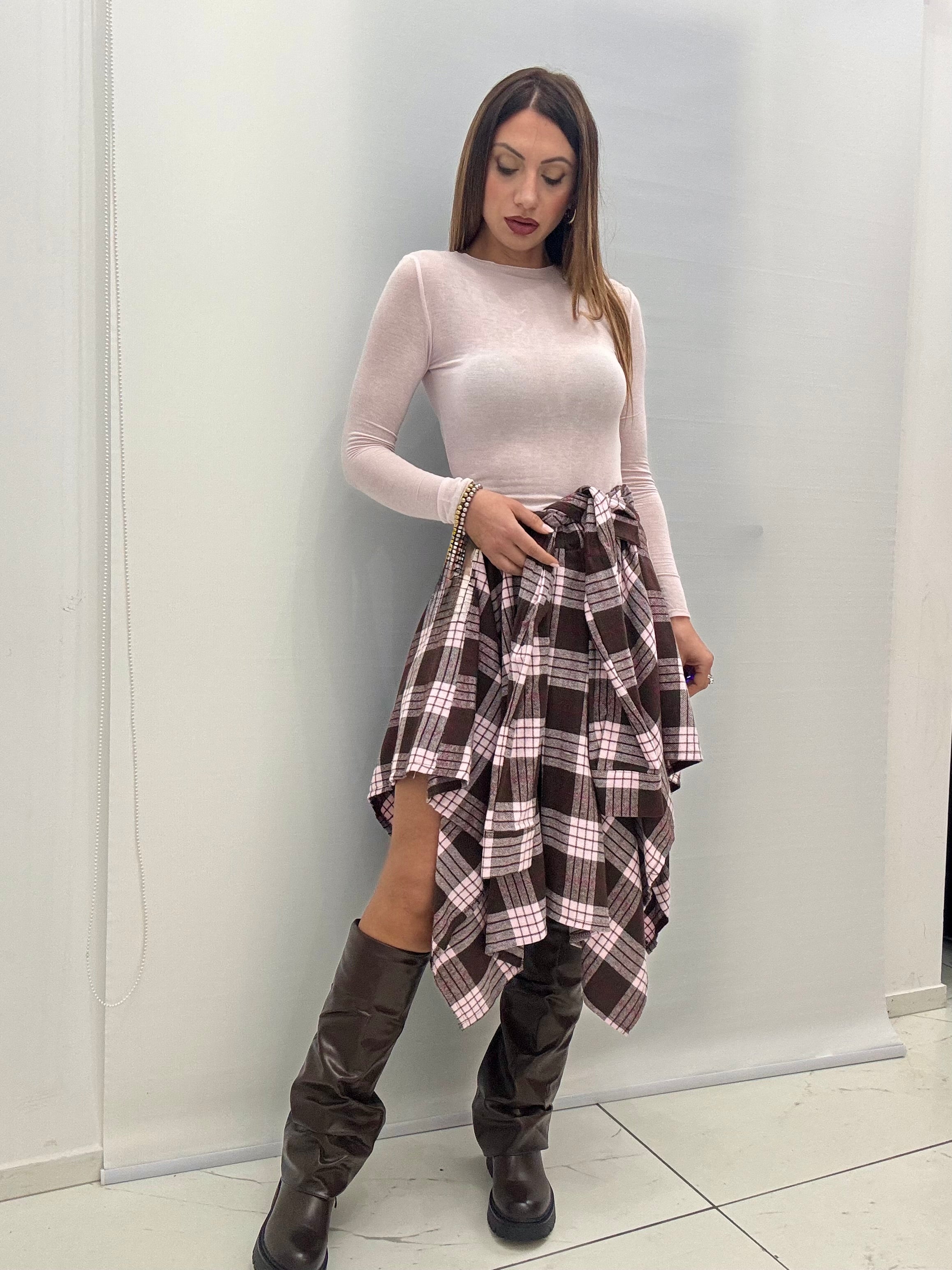 Gonna Effetto Camicia