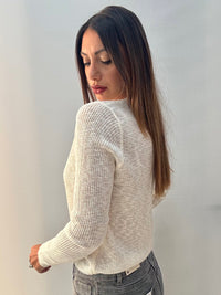 Cardigan Asimmetric Bianco