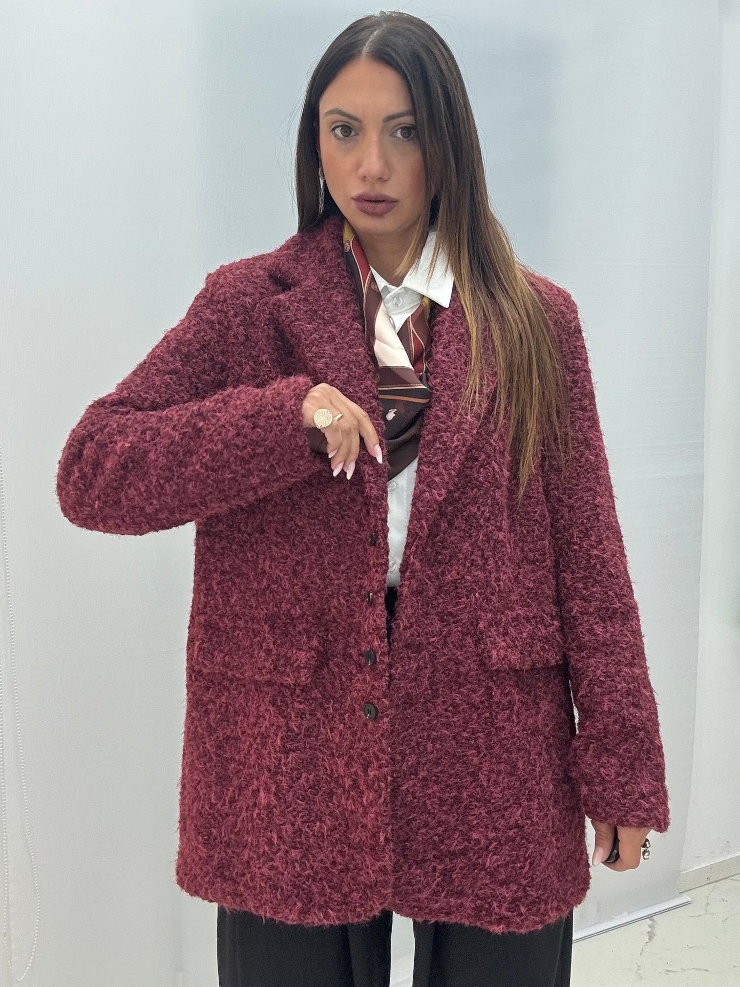 Giacca-Cappotto Ida Bordeaux