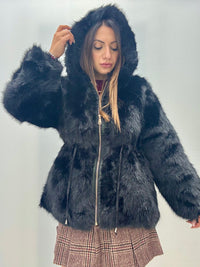 Eco Fur Priscilla Nero