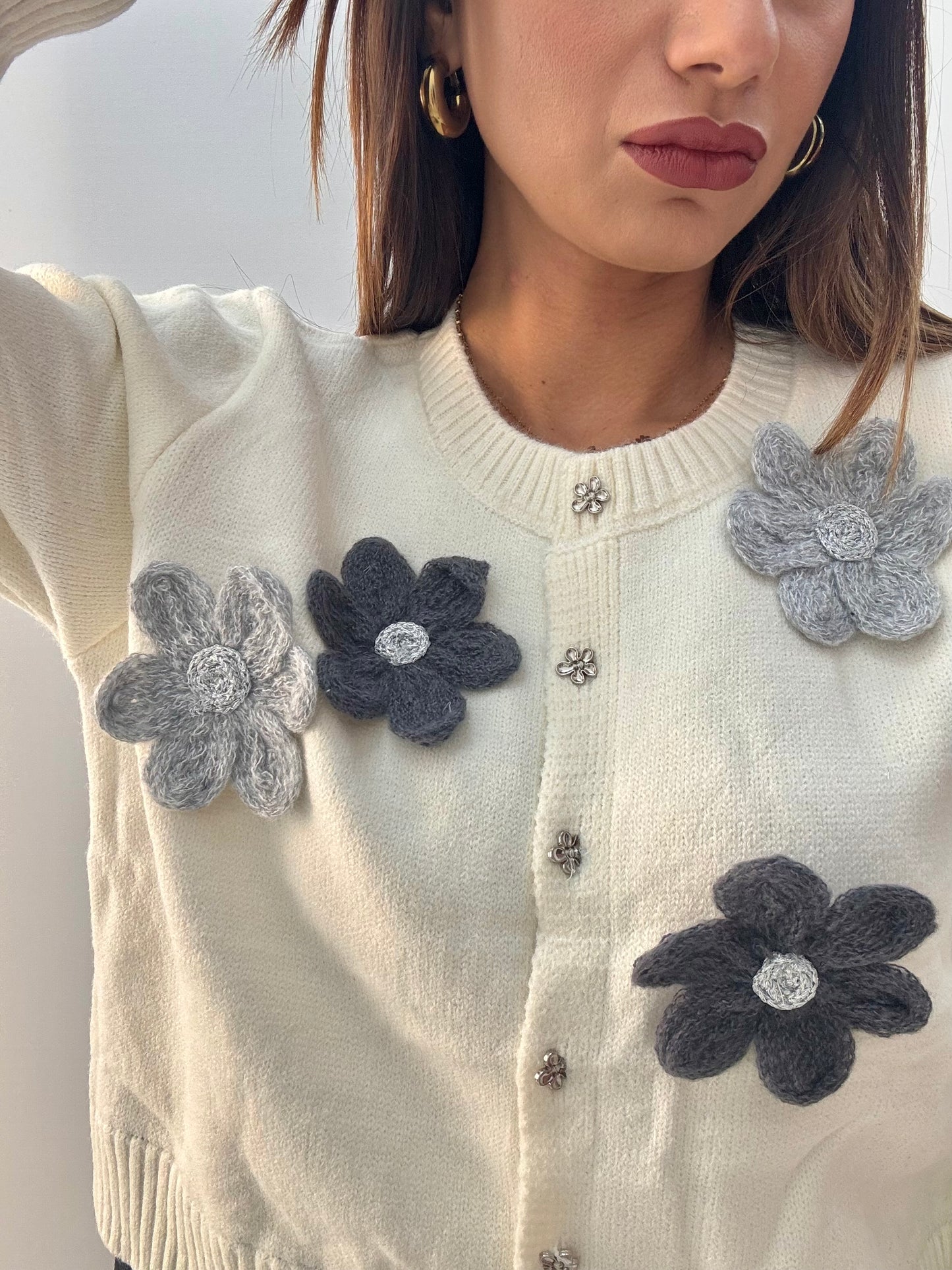 Cardigan Maegherita Bianco