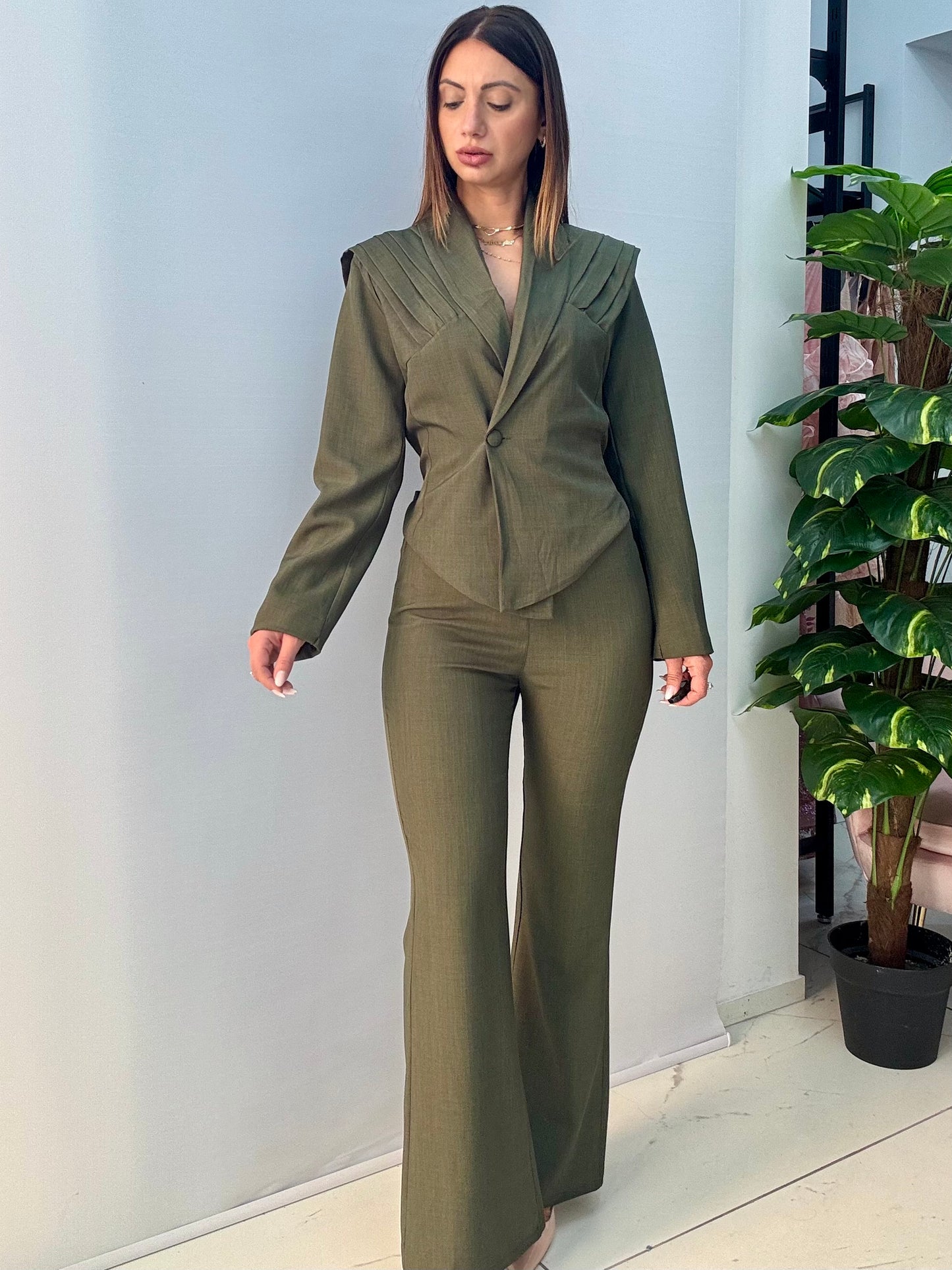 Tailleur Asia Verde Militare