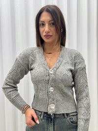 Cardigan Gioiello Grigio