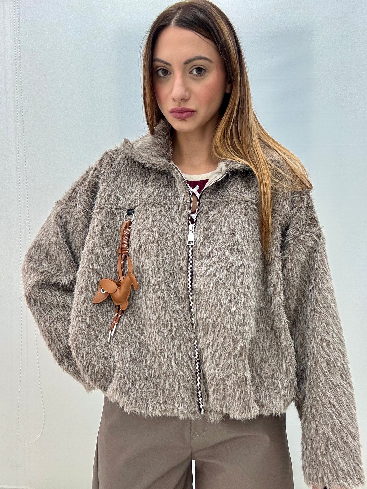 Bomber Bassotto Tortora