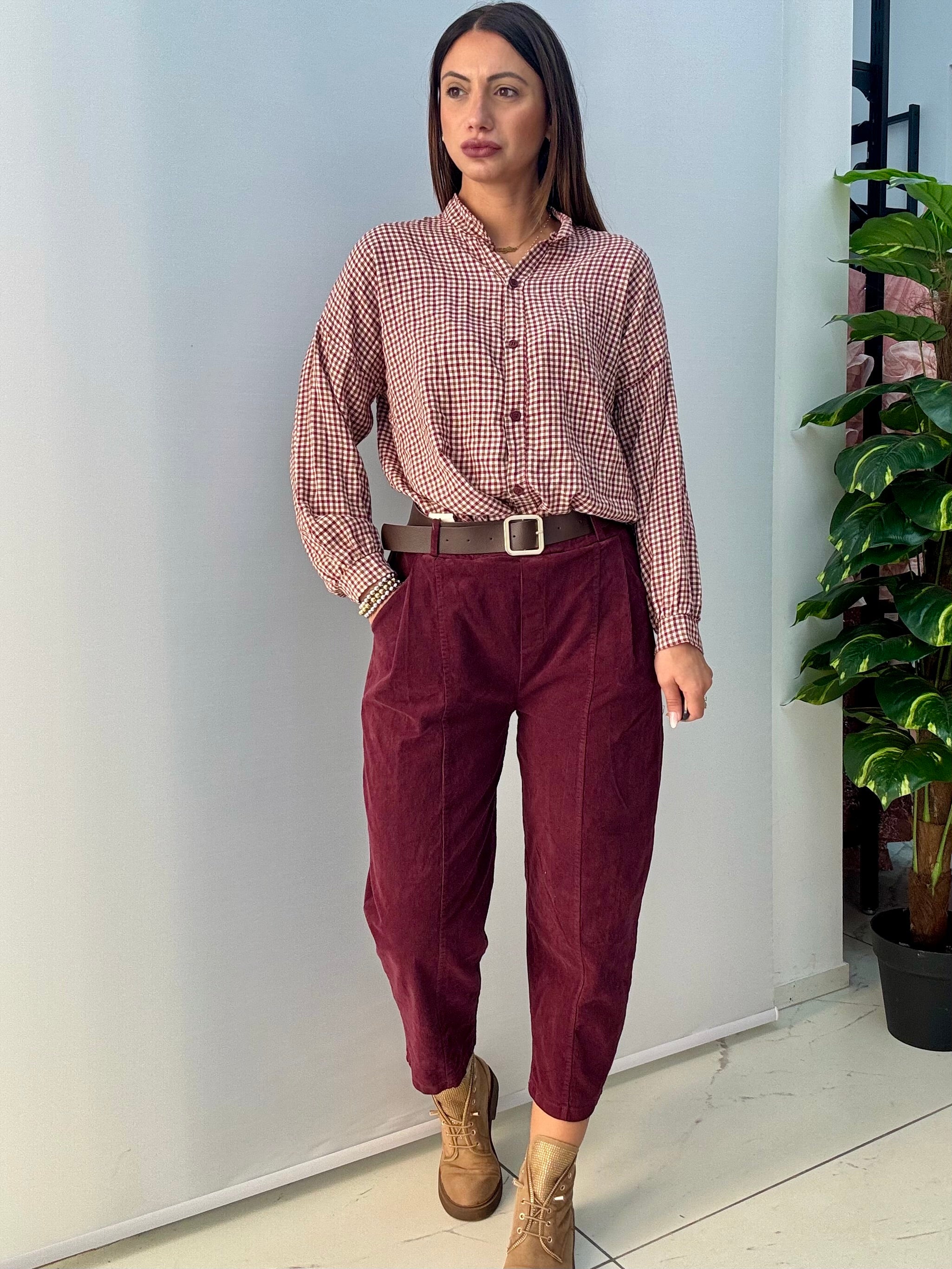 Pantalone Camilla Bordeaux