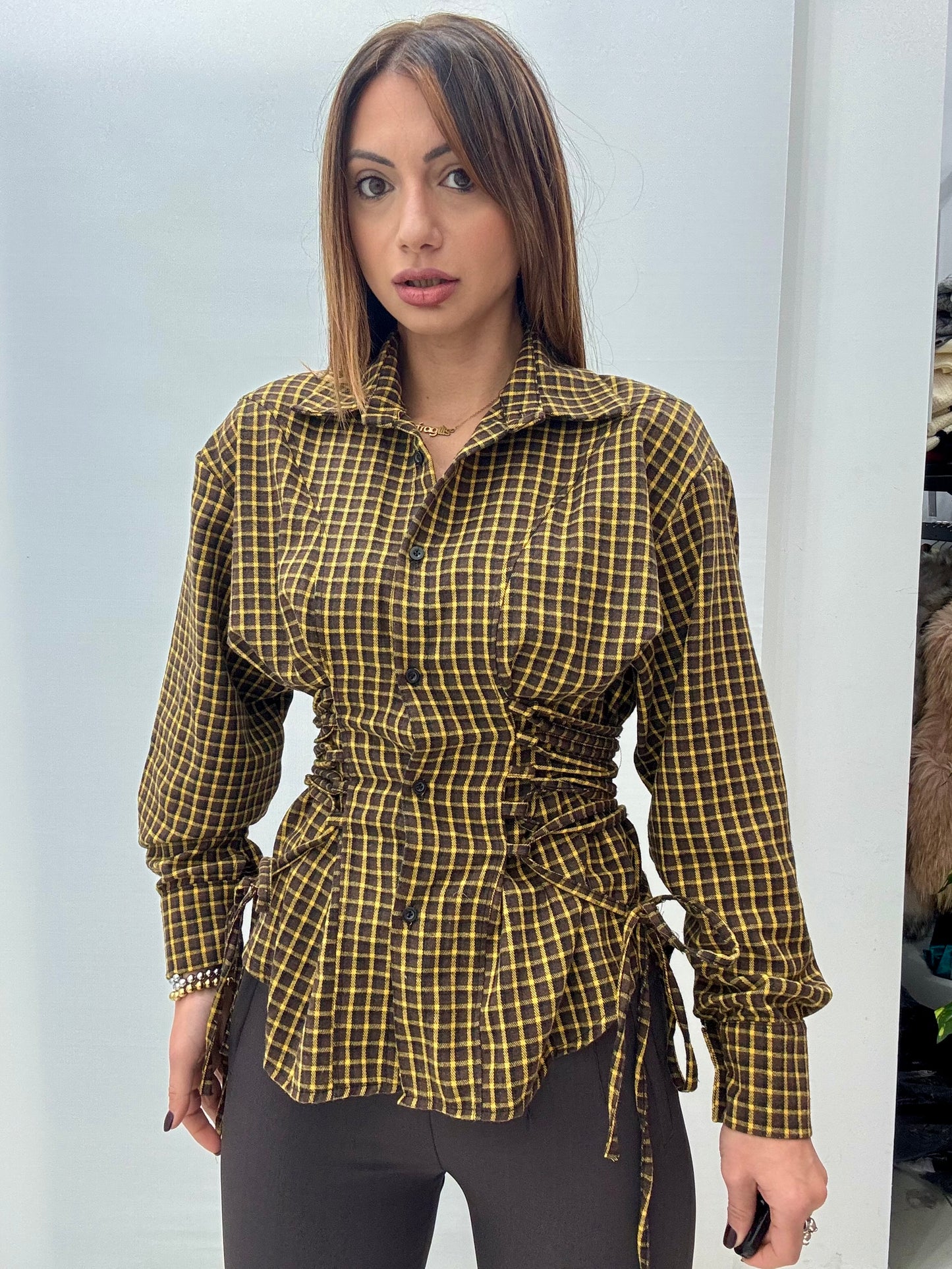 Camicia Stringata Giallo
