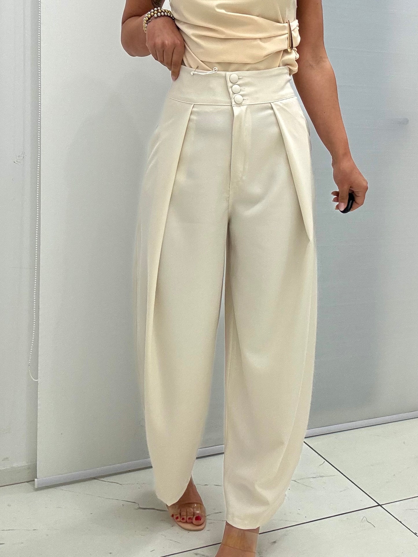 Pantalone art.16090 Panna