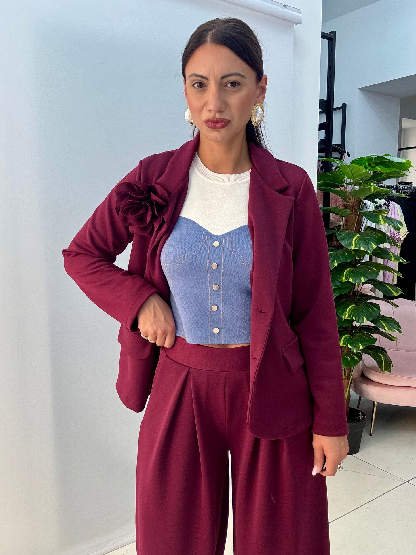 Tailleur Fiore Bordeaux