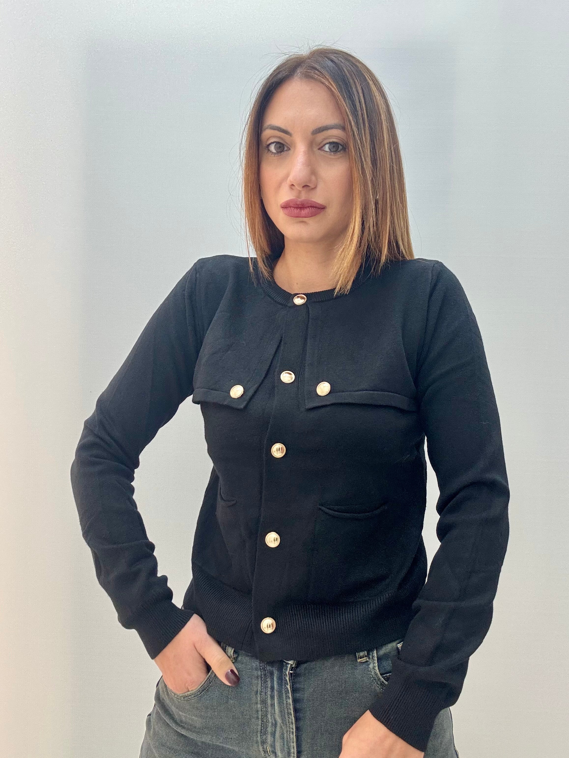 Cardigan Botton Nero