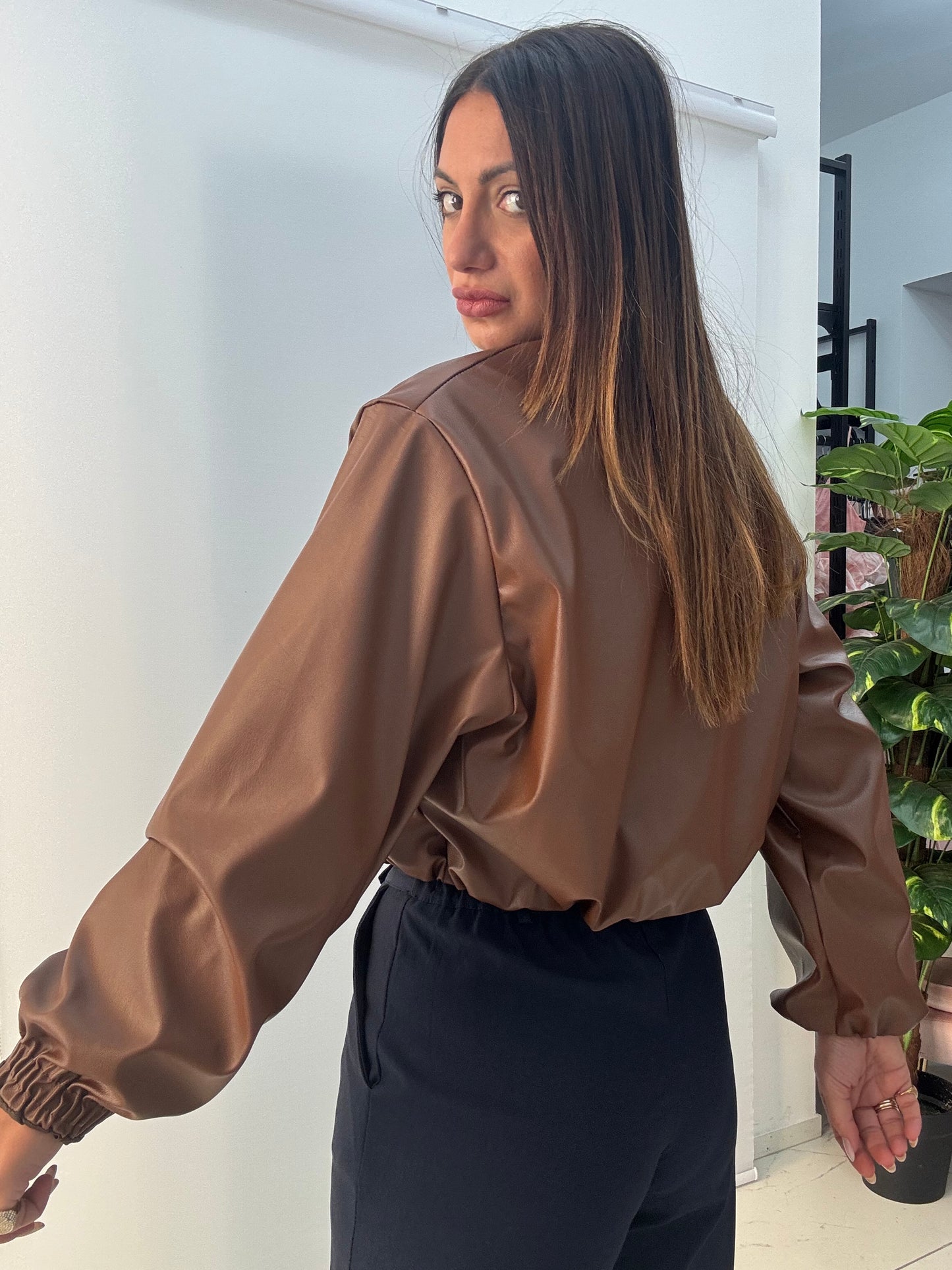 Bomber Ecopelle Ale Camel