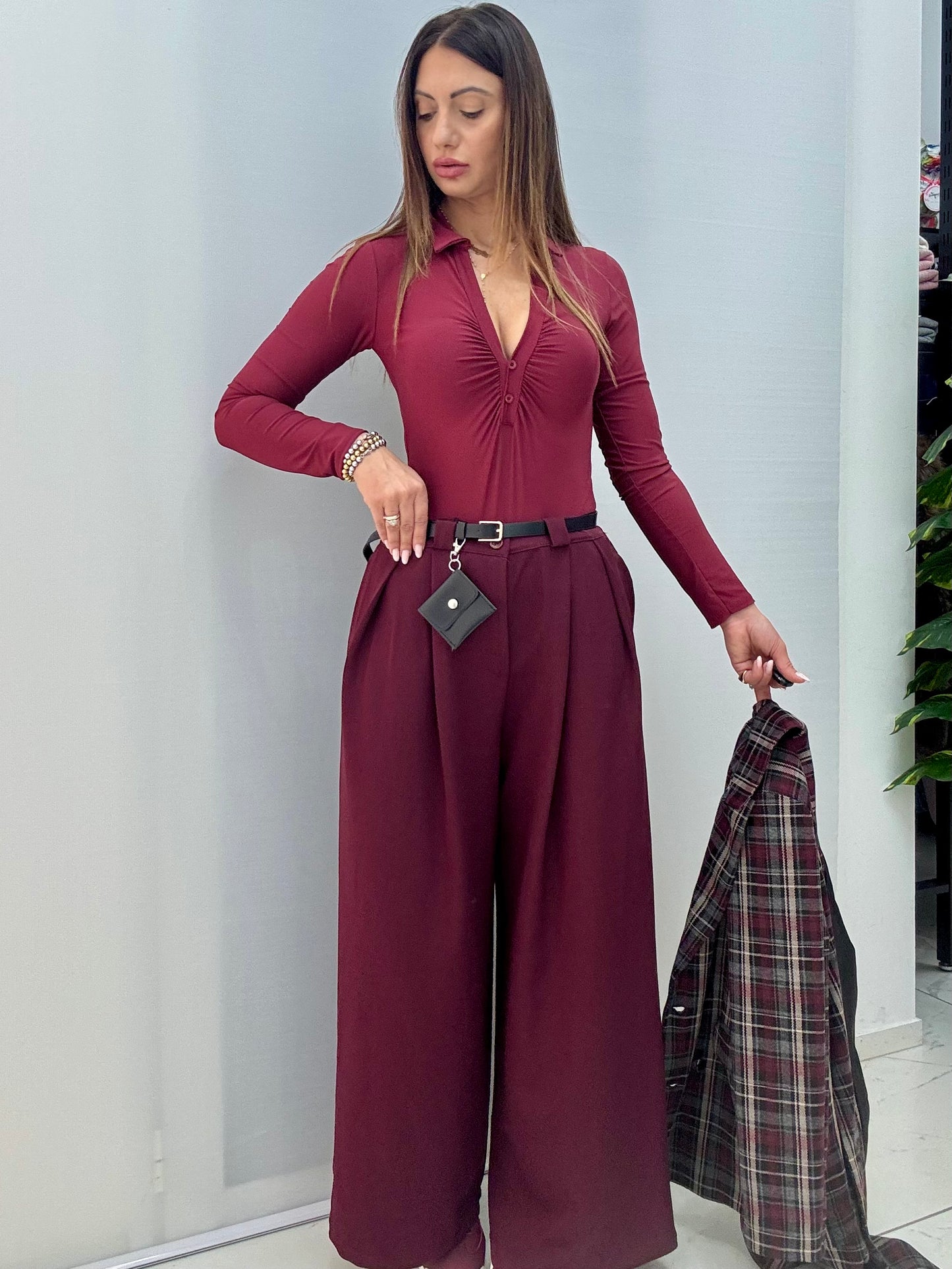 Pantalone Cloe Bordeaux