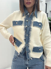Cardigan In Denim